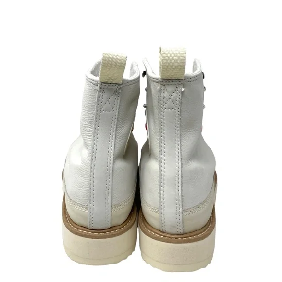 Converse Chuck Taylor Crafted Boot High Top Leather Ivory Women Sneakers 173212C - Picture 7 of 10